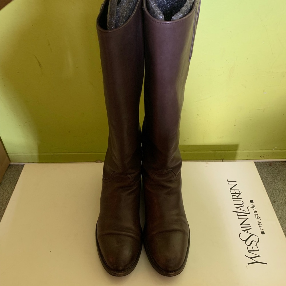 Yves Saint Laurent leather riding boots